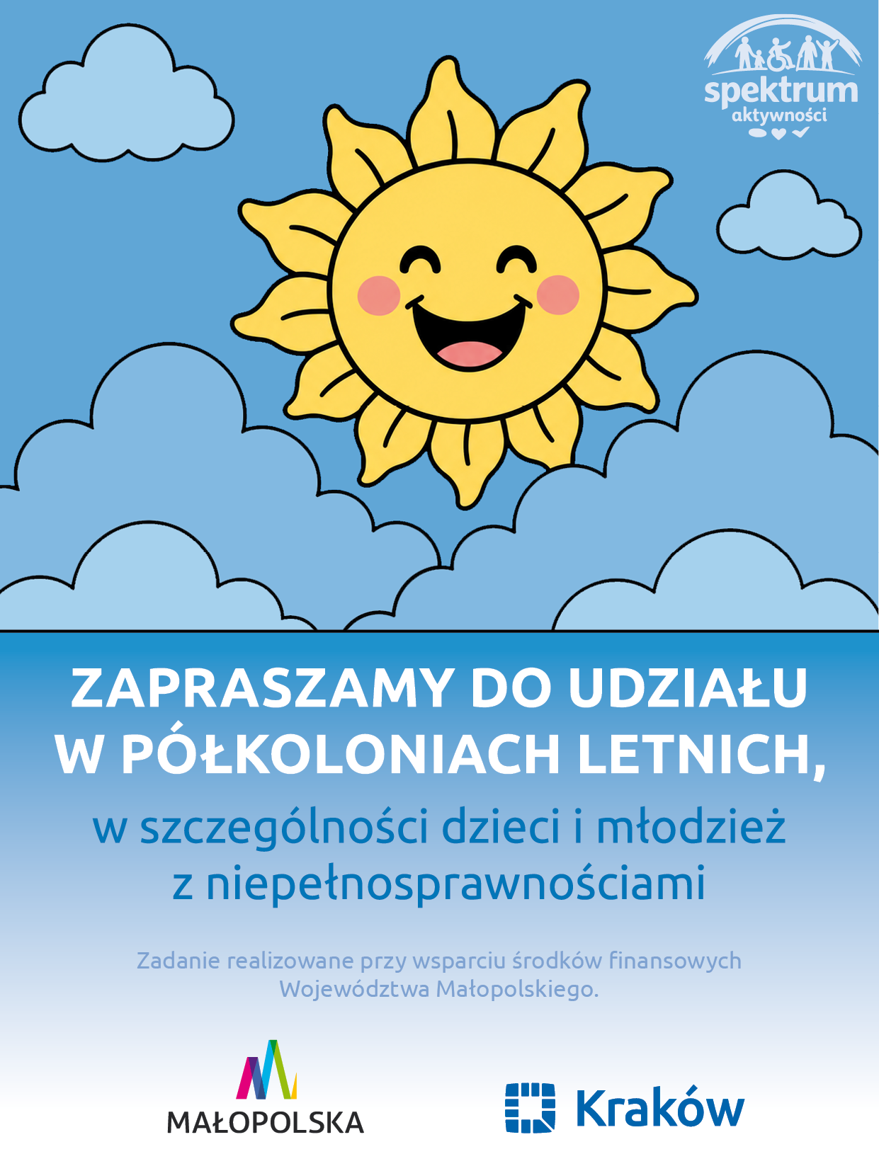 Półkolonie dla dzieci i młodzieży z niepełnosprawnościami.